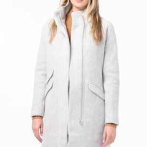 J.Crew NWT Grey Stadium Wool Cocoon Coat | Size 0